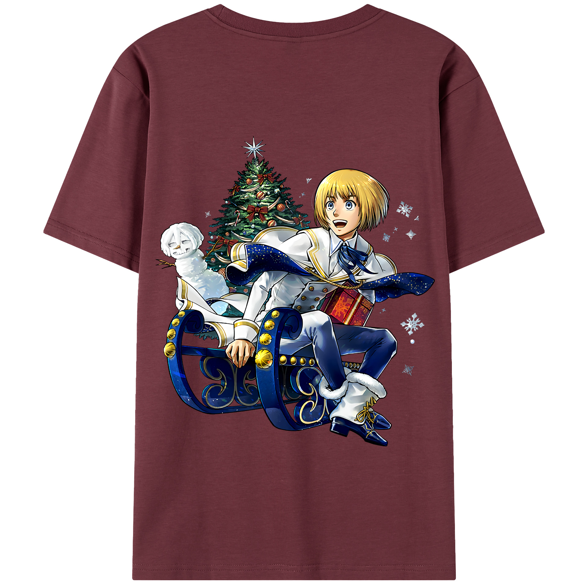 （画像用） 進撃の巨人 アルミン·アルレルト Attack on Titan Armin Arlert 綿100％半袖Tシャツ（背面プリント）
